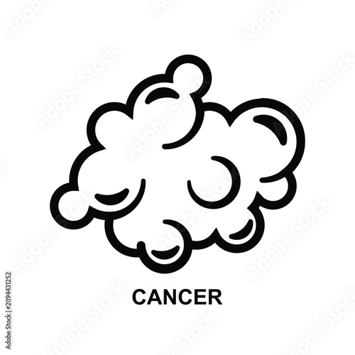 Cancer icon isolated on background vector illustration.