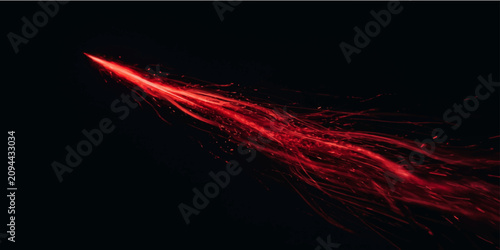 Abstract Fiery Red Fire Background with Glowing Flame Lines, Dynamic Energy Waves and Burning Heat Effects for Modern Inferno, Explosion and Motion Design Concepts