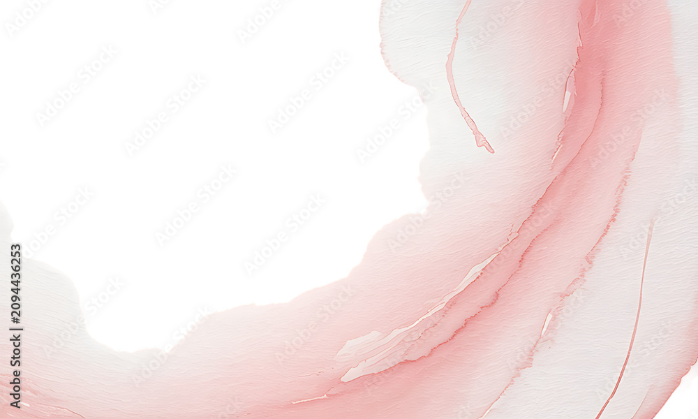 Fototapeta premium Pastel pink watercolor paint brush glitter for wedding elements. or card templates for greetings or invitations on background.Colorful hand painted texture.