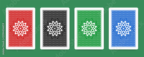 Bild auf Leinwand Playing cards back side
