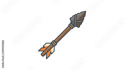 Primitive Stone Arrow Vector Illustration