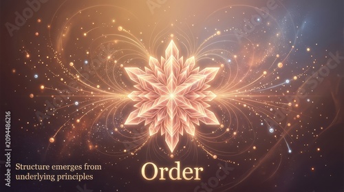 Radiant Crystal Star Snowflake Abstract Design