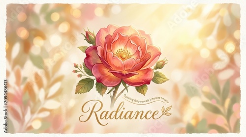 Radiant Rose Blossom with Gentle Bokeh Background