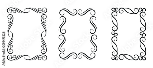 Ornamental Vintage Frame Borders Collection For Elegant Invitation Templates