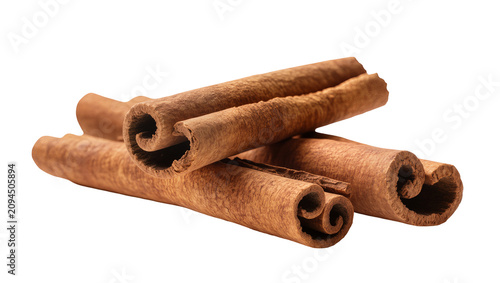 Foto Isolated fragrant natural cinnamon sticks aromatic spice for culinary and festiv