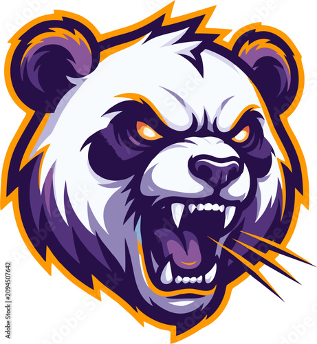 panda gaming logo vector