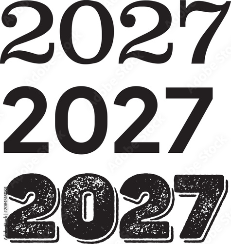 2027 LETTER TYPOGAHPHY