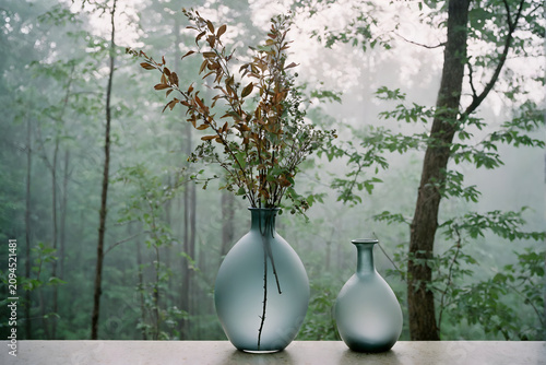 Forest Serenity with Vases