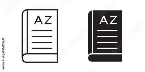 Tableau sur toile Dictionaries icon