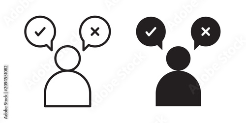 Bild auf Leinwand Decision making icon