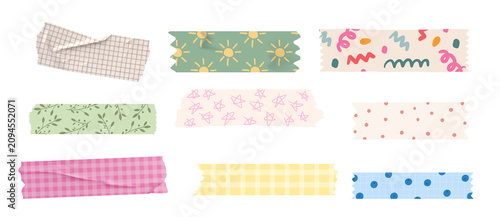 Different designs of washi tapes