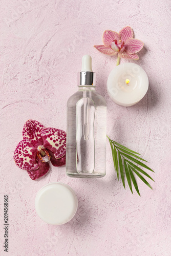 Spa and wellness flat lay w...