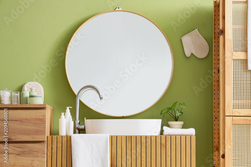 Modern bathroom interior wi...