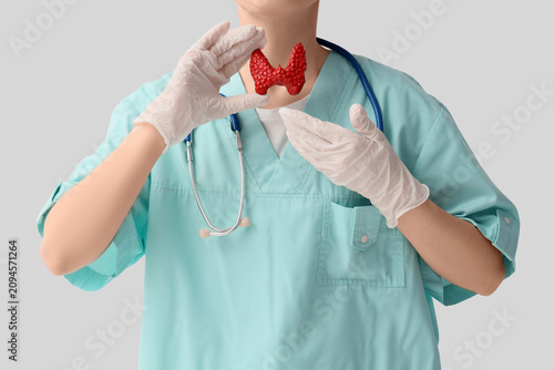 Doctor in medical uniform a...