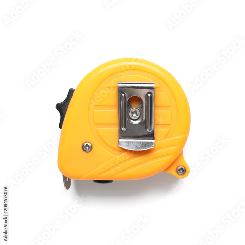 Yellow tape measure with a ...