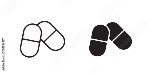 Tableau sur toile Painkiller pills icon