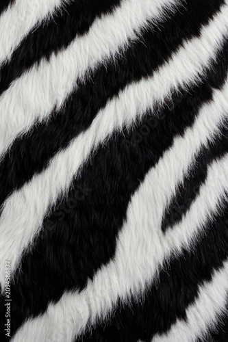 close-up of black and white striped fur texture conveying bold contrast and soft tactile warmth