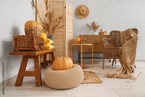 Interior of modern living r...