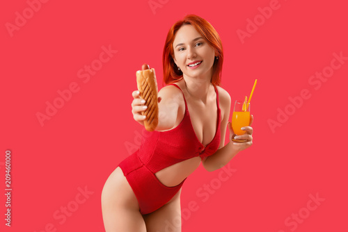 Beautiful young woman in sw...
