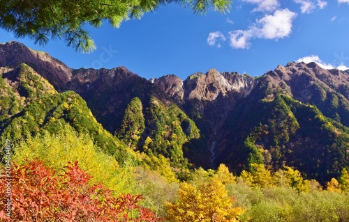 上高地　秋の風景