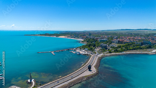 Aerial view of the historic...