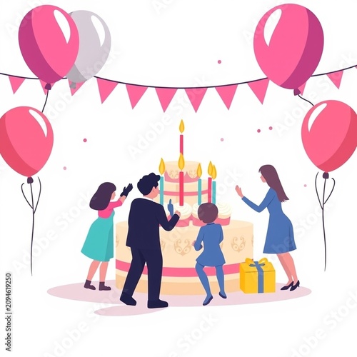 Colorful Birthday Party Celebration