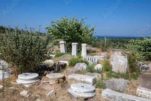Ancient marble columns and ...