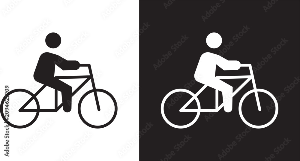 Obraz premium Bicycle rider icon