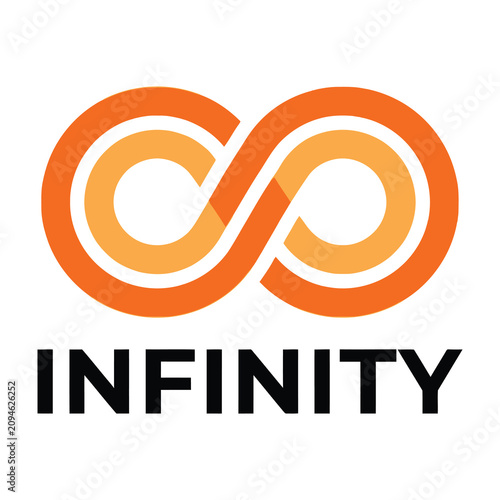 Canvastavla Infinity symbol orange logo sign abstract