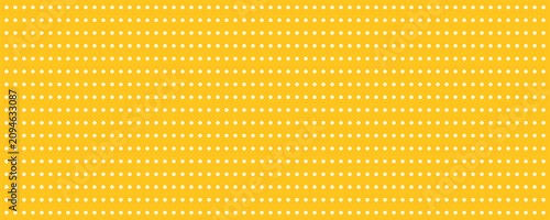 White dot in yellow seamless pattern background. Retro dotted textile texture design