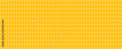 White dot in yellow seamless pattern background. Retro dotted textile texture design