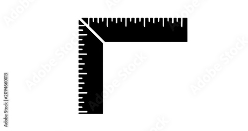 Carpenter Square Black Silhouette Icon