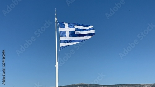 greek flag in greece 