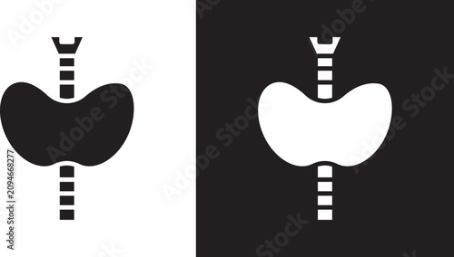 Foto Thyroid gland icon