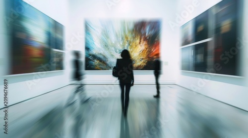 Modern art gallery interior