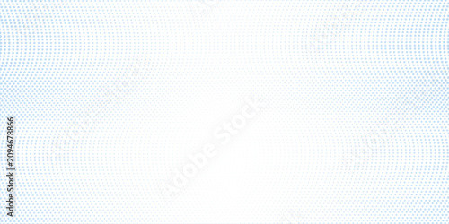 Obraz na płótnie Blue dotted wave line pattern
