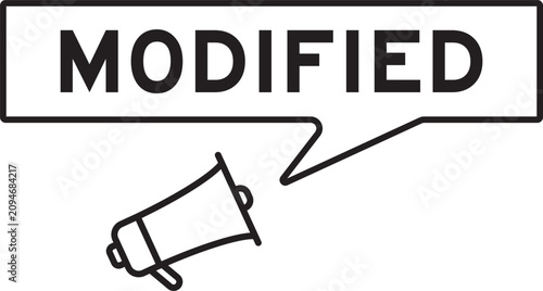 Photos Megaphone icon with speech bubble in word modified on white background