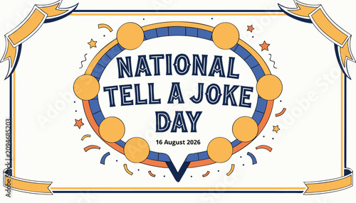 Tableau sur toile Colorful national tell a joke day design with laughing emojis