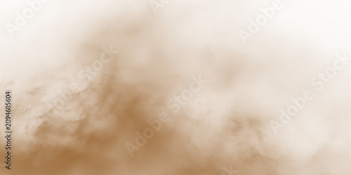 Fotografía Dust, sand and soil smoke plume particles isolated on a transparent white background