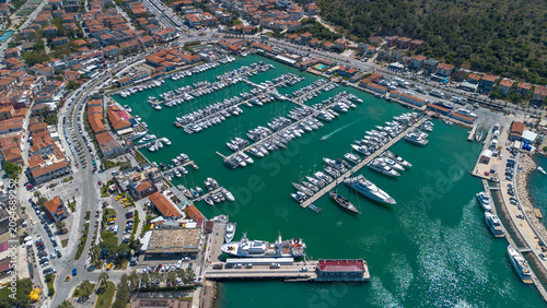Aerial view of the luxury y...