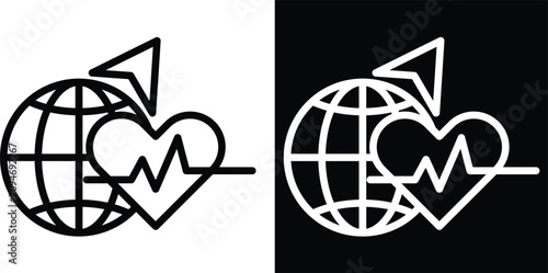 Canvastavla impact Two-tone version in black and white background