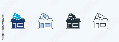 Tableau sur toile Post Office Multiple Style Icon Collection