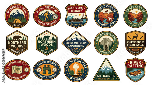 Vintage Adventure Patches: National Parks, Camping, Hiking, Road Trips & Outdoors