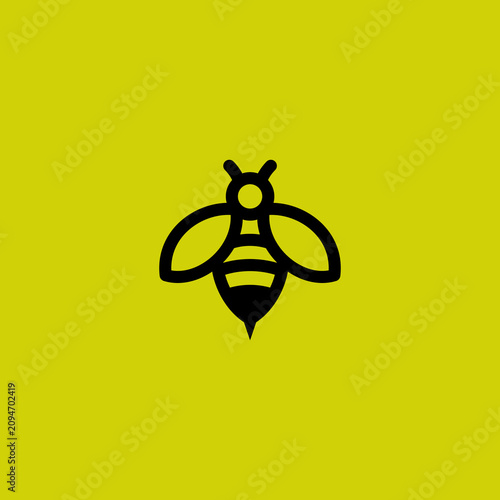 Bee Vector logo Design Graphic Tempate Download