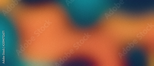 Foto Abstract grainy gradient background orange teal fluid wave texture retro y2k noi