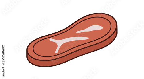 A simple, stylized illustration of a raw steak with a bone