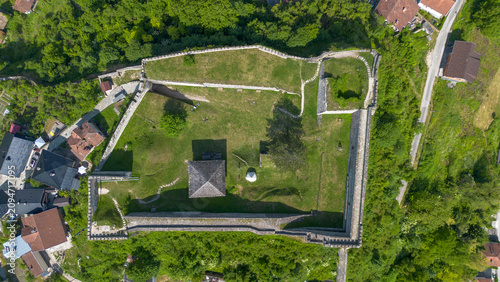 Drone view of the historic ...