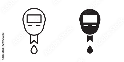 Tableau sur toile Glucometer icon