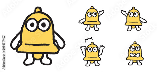 Photos 黄色でかわいいベルのキャラクター素材