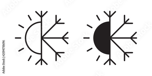Hot and cold icon